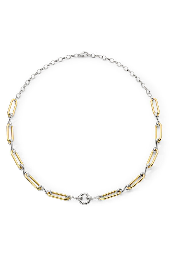 Monica Rich Kosann 18k Gold & Sterling Silver Infinity Necklace