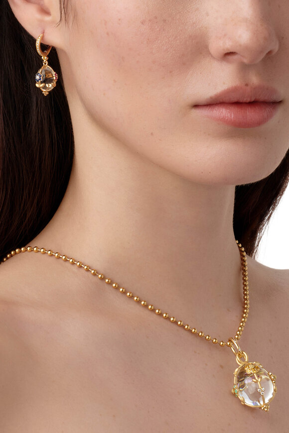 Temple St. Clair 18k Gold Medium Diamond Fiori Amulet - view 4