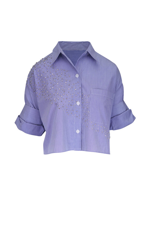 TWP Next Ex White & Midnight Crystal Blouse