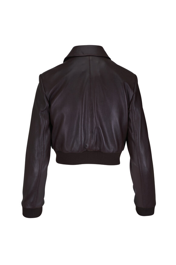 ジャケット・アウター R13 R13 - Shrunken Black Stand Collar Leather Jacket