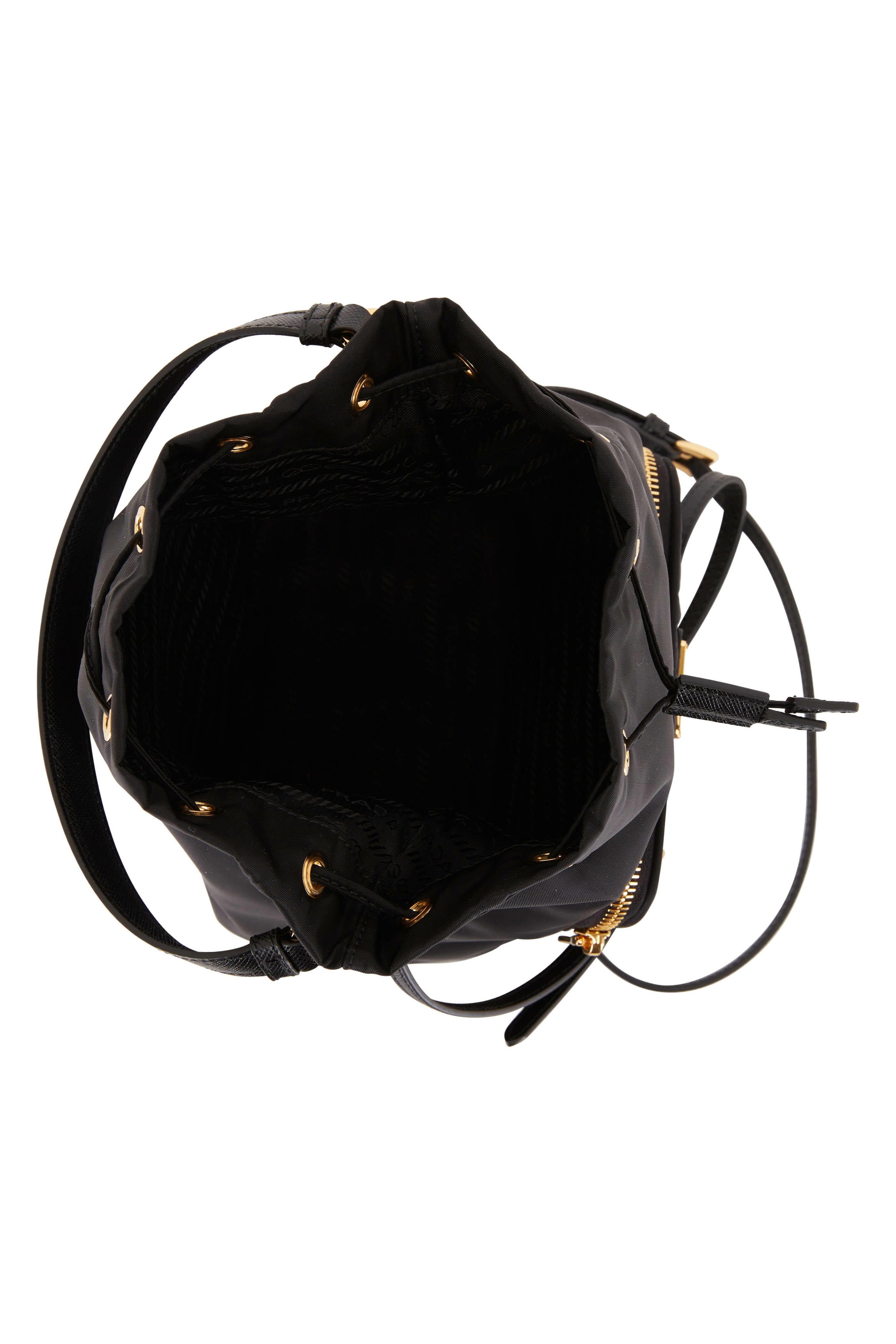 Prada - Duet Black Nylon Bucket Bag