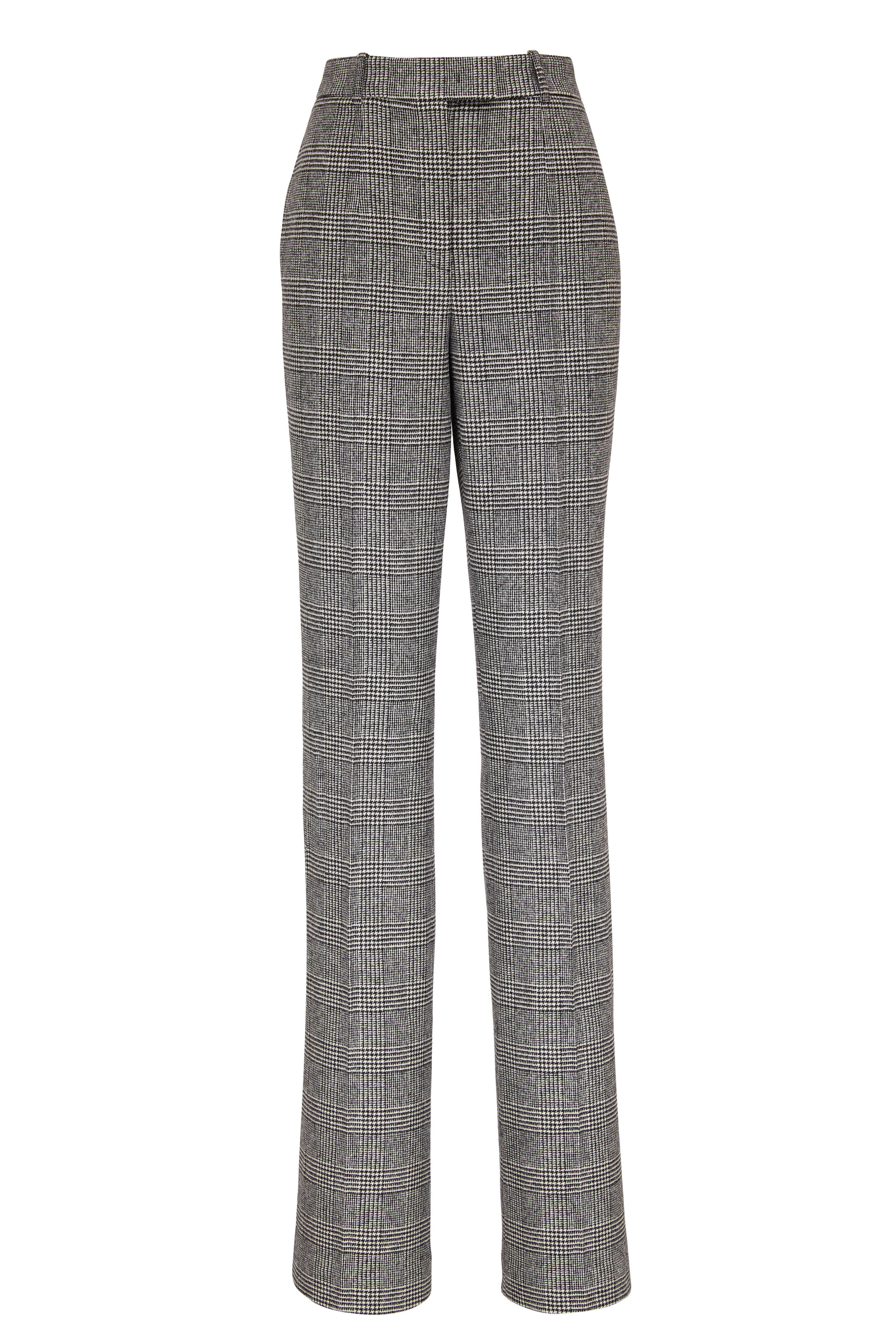 Michael Kors Collection - Yasmeen Black & White Glen Plaid Bootcut Pant