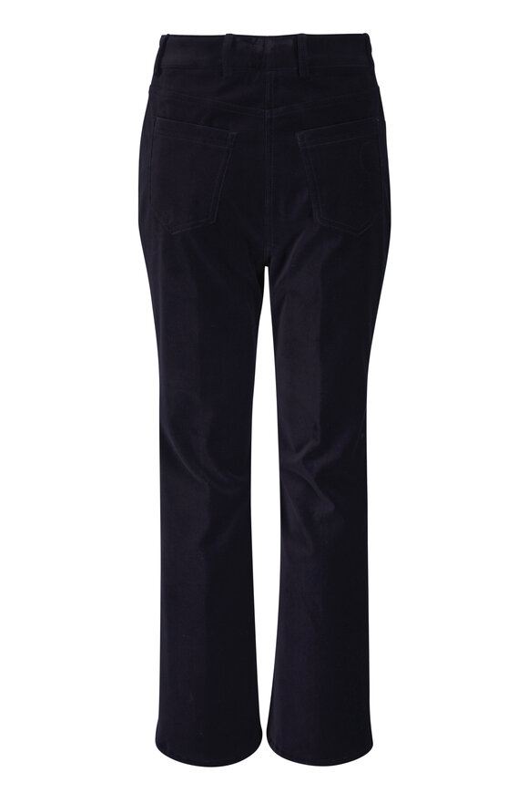 Akris Punto Caia Black High-Stretch Straight-Leg Crop Pant - view 2