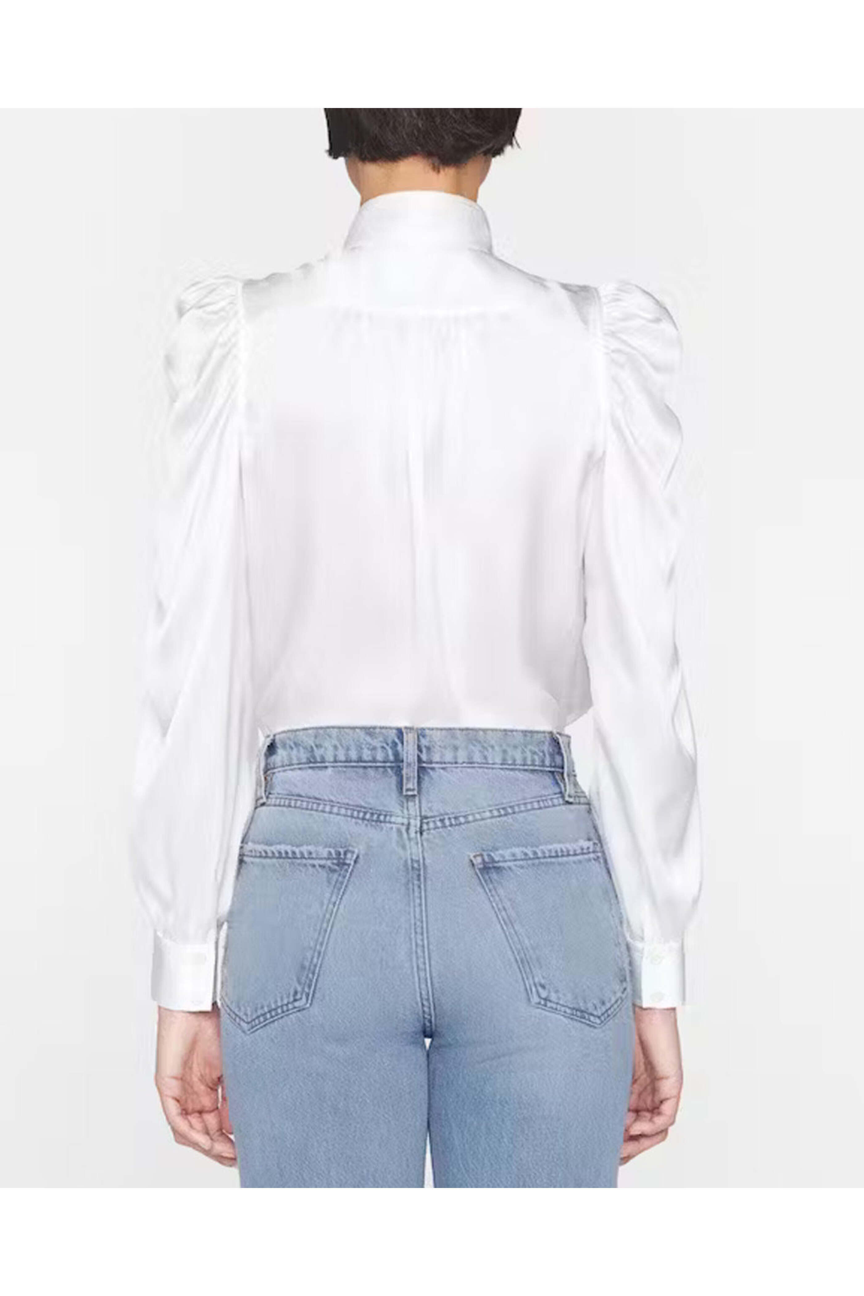 Frame - Off White Long Sleeve Gillian Blouse