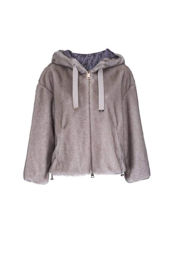 Herno Light Gray Bomber Jacket