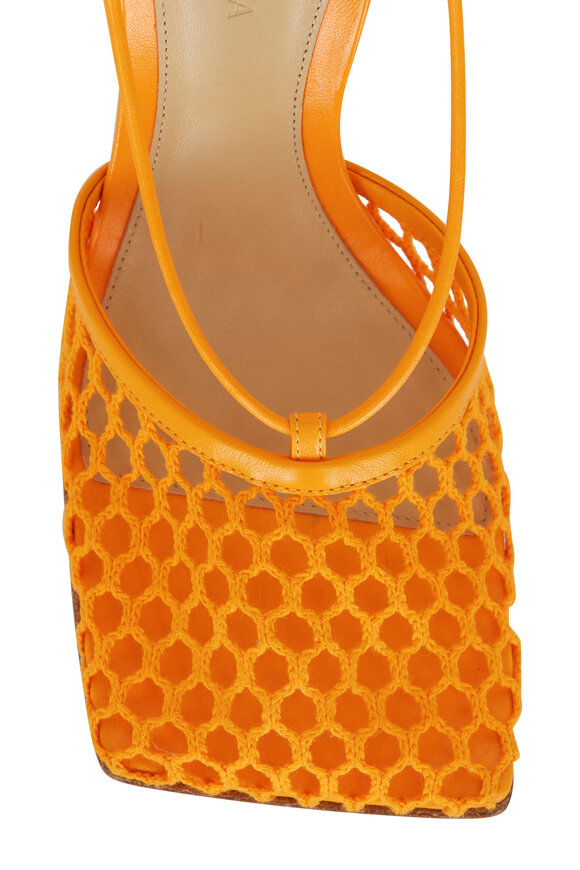 Bottega Veneta - Web Tangerine Mesh Sandal, 90mm