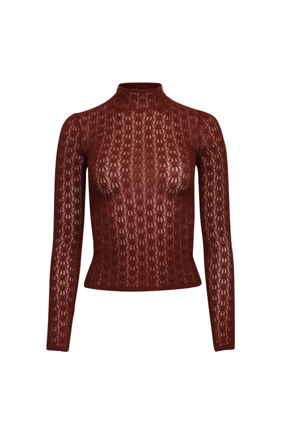 Sablyn Rhea Mahogany Mockneck Sweater