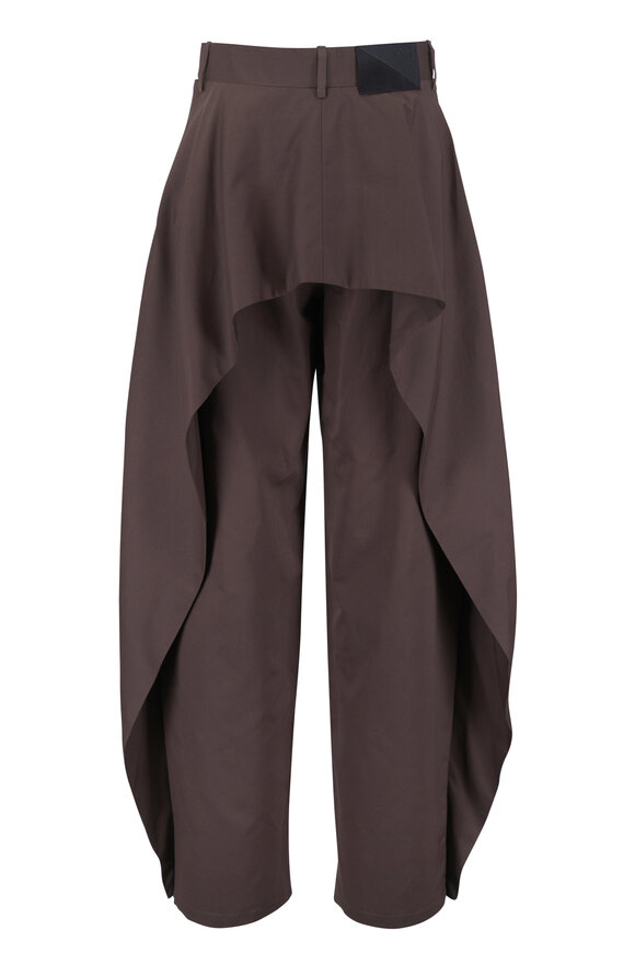 Loewe Brown Cotton & Silk Wide Leg Pant - view 3