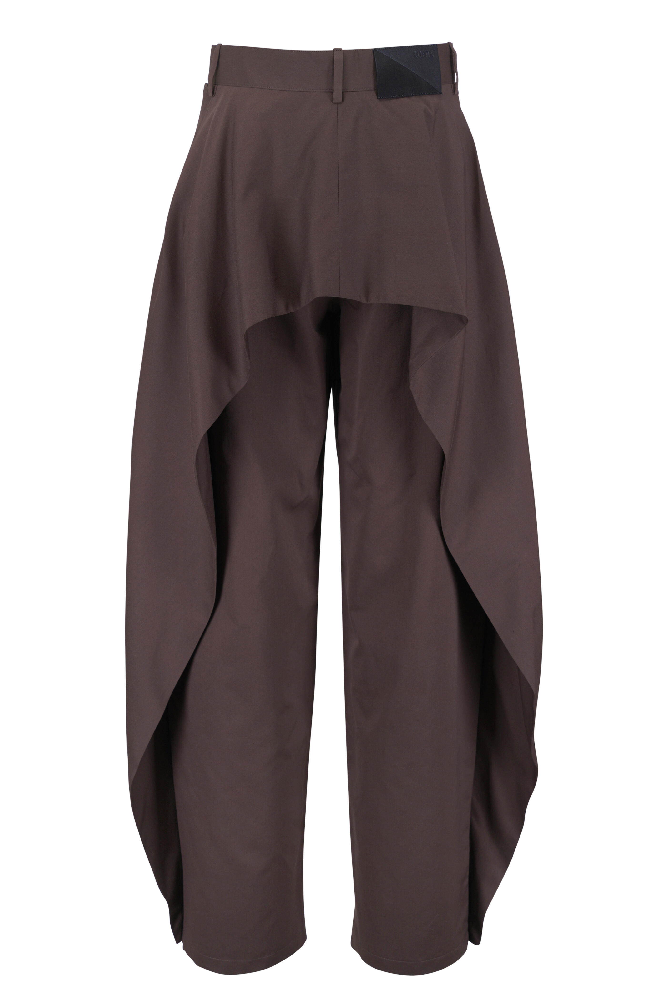 Loewe - Brown Cotton & Silk Wide Leg Pant - view 4