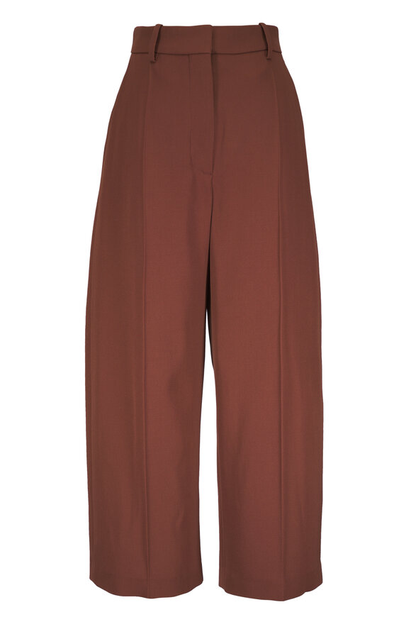 Marni Maroon Wool Cropped Pant
