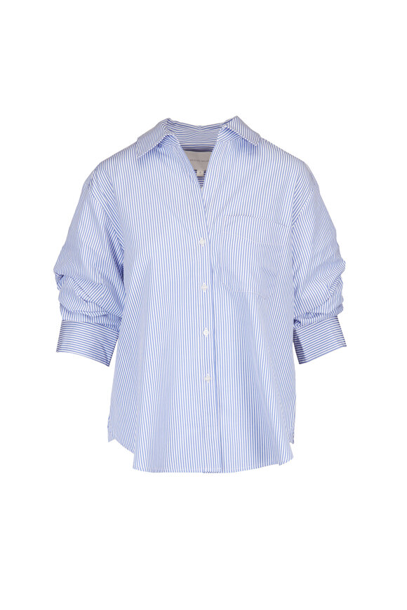 Brochu Walker Pia Blue Stripe Button Down Shirt - view 1