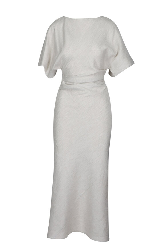 Staud Amelie Linen Midi Dress