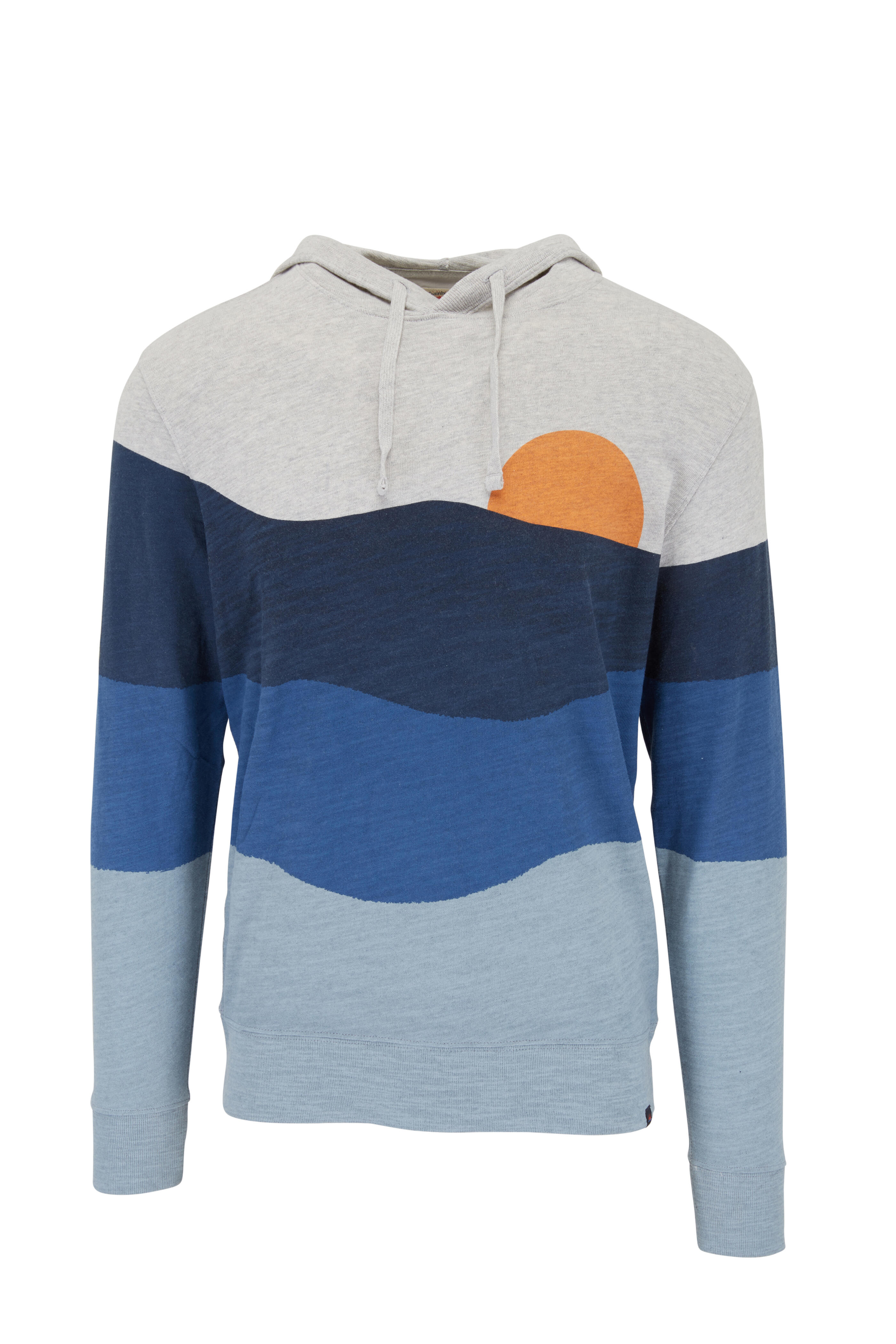 Faherty Brand - Sun & Wave Blue Storm Sunset Slub Hoodie