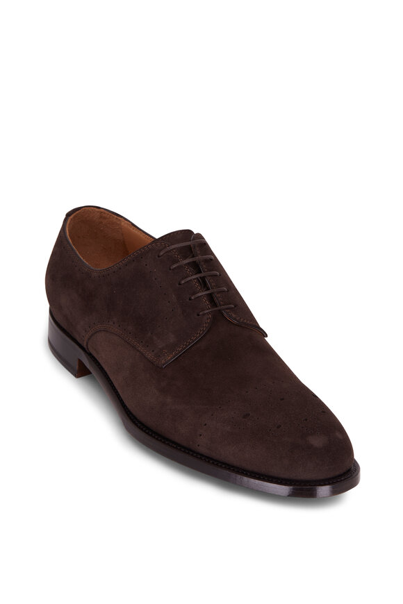 Kiton - Brown Suede Lace Up Dress Shoe