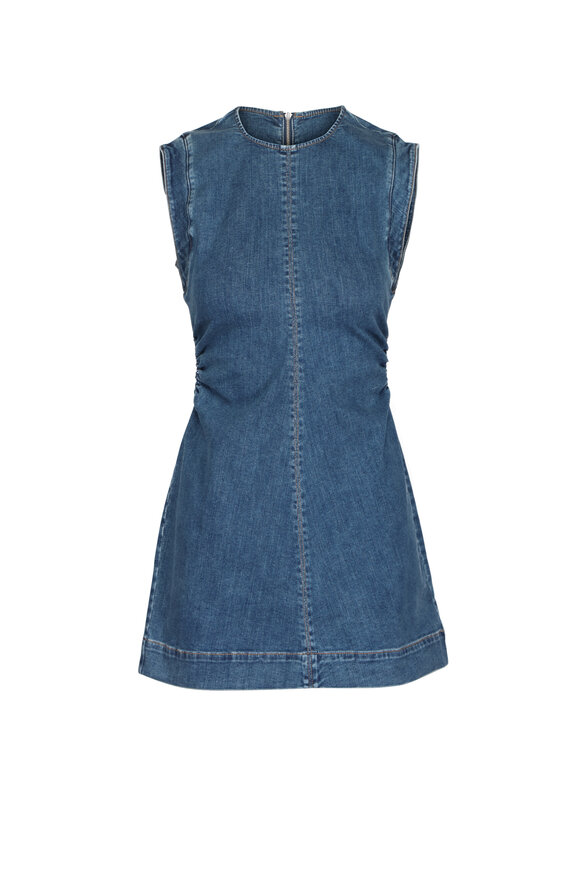 Veronica Beard Imara Dark Bright Blue Denim Mini Dress