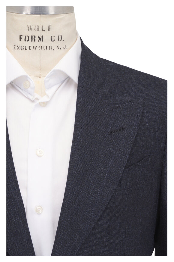 Tom Ford Shelton Dark Indigo Wool & Silk Sportcoat - view 5