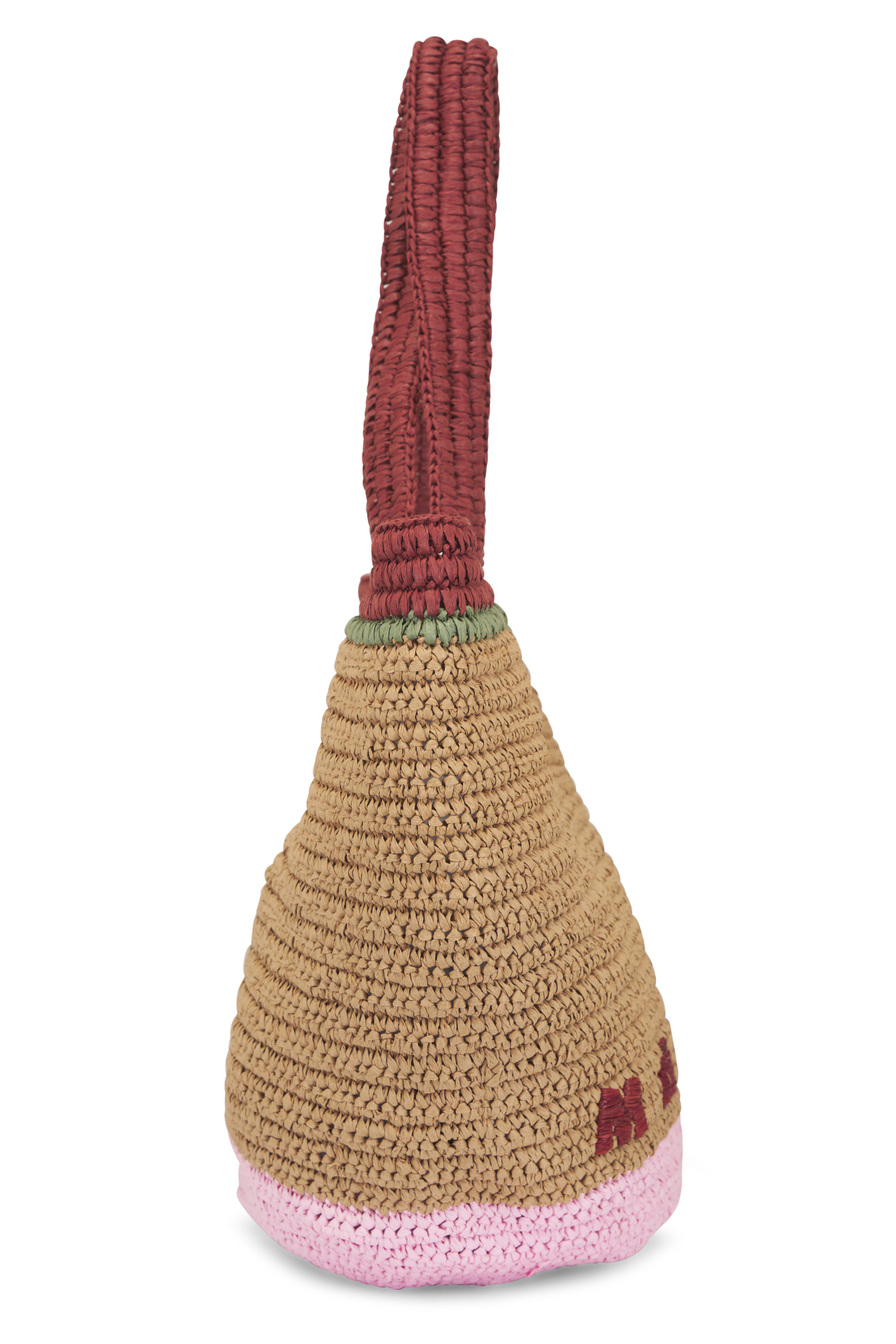 Marni - Seaside Burgundy & Pink Raffia Hobo
