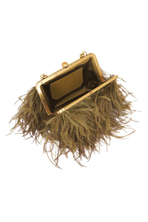Khaite Lilith Olive Feather Chain Crossbody - view 5