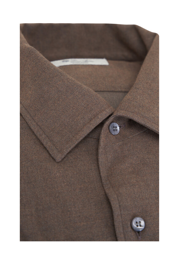 Loro Piana Andre Ginestra Brown Sport Shirt - view 2