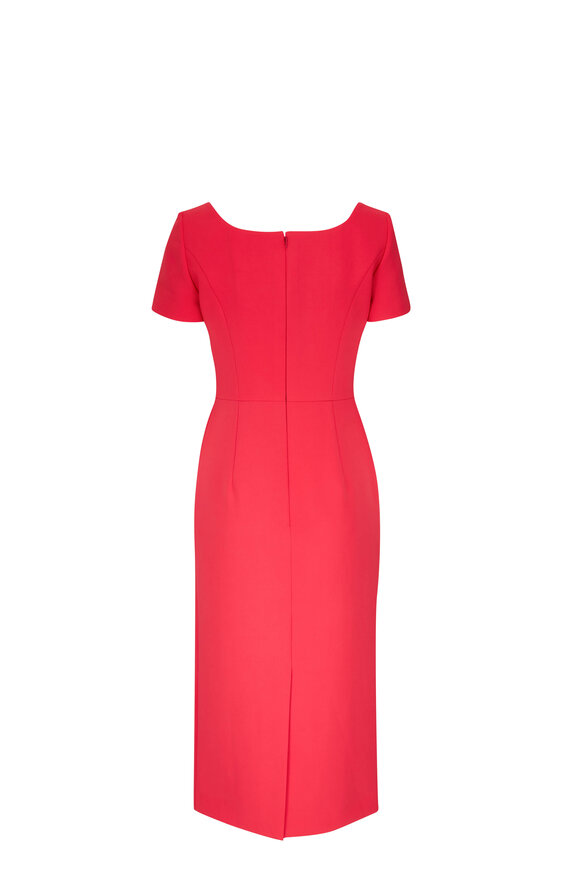 Carolina Herrera - Hot Pink Fitted Corset Sheath Dress 