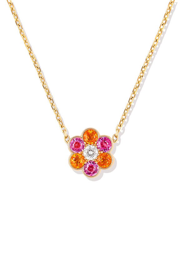 Campbell + Charlotte 14k Yellow Gold Family Bloom Necklace - view 1