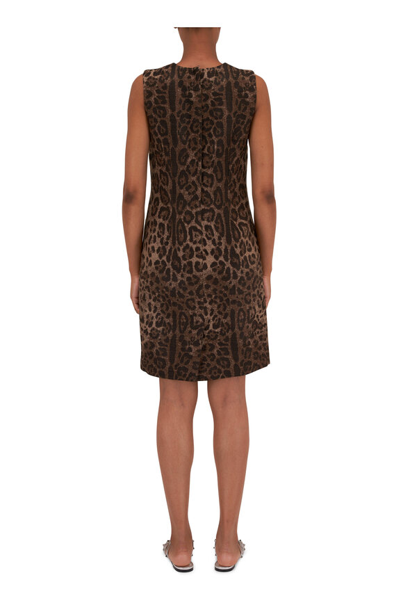 Dolce & Gabbana - Leopard Print Jacquard Shift Dress 