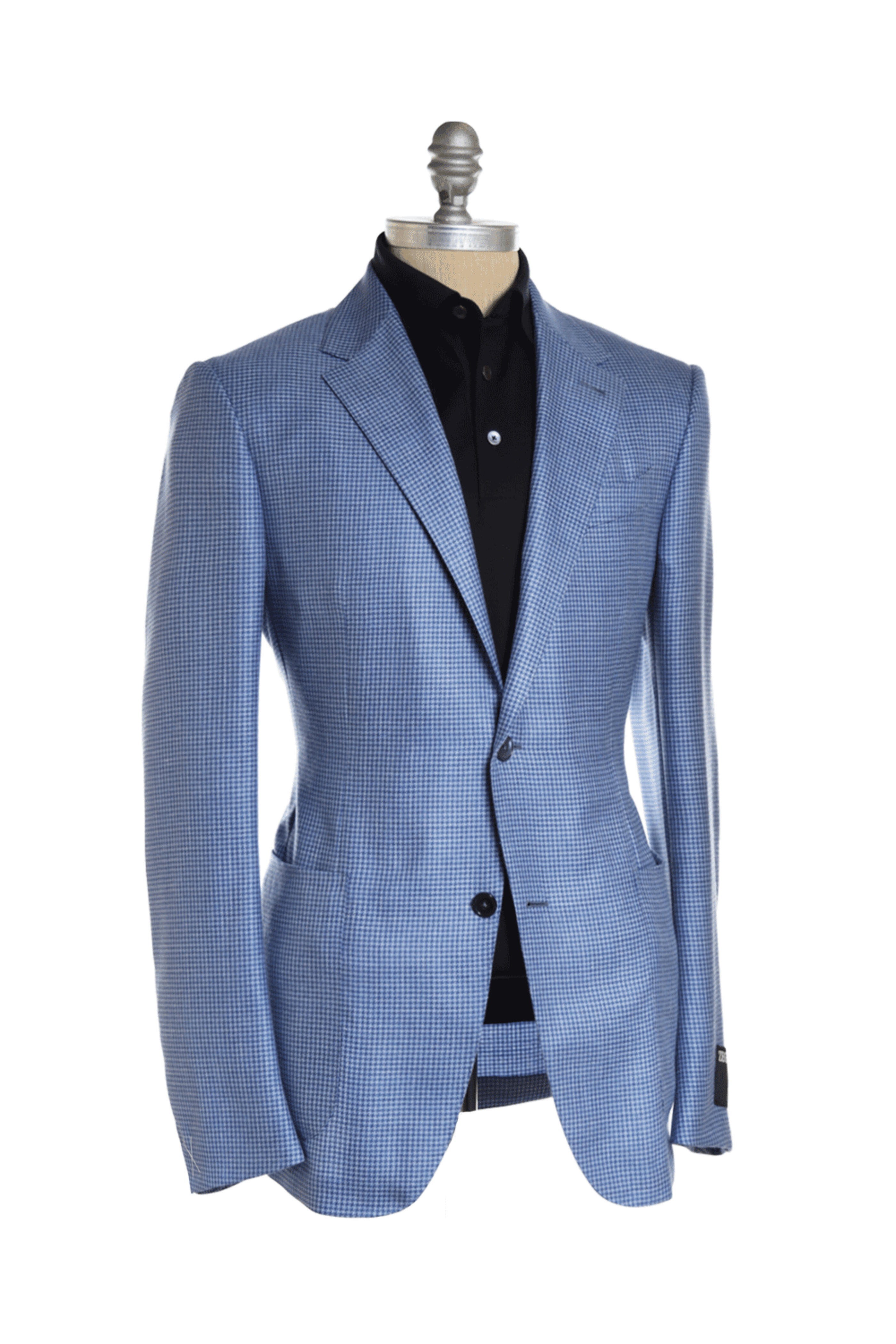 Zegna - Blue Tonal Houndstooth Sportcoat