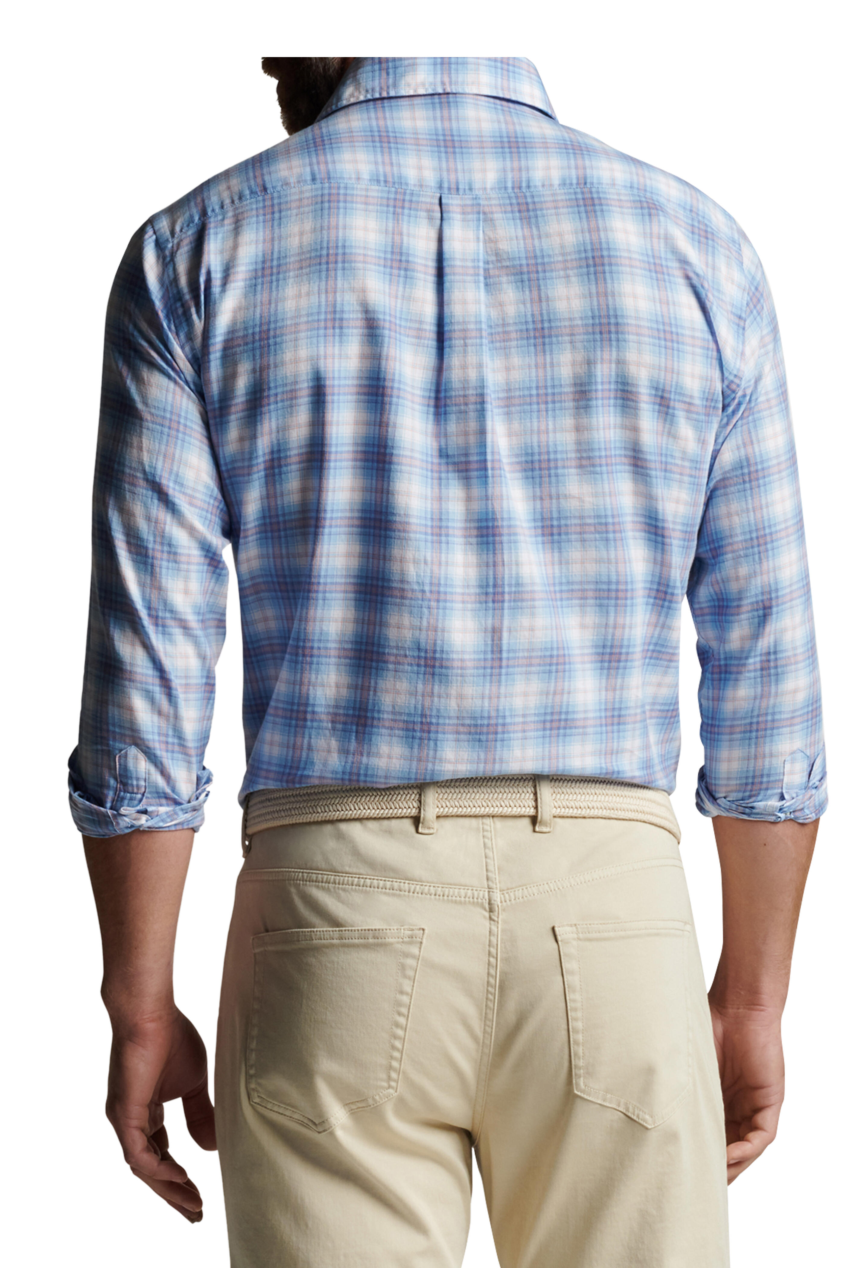 Peter Millar - Wester Summer Cottage Blue Cotton Sport Shirt