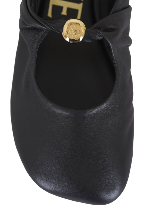Loewe Black Soft Leather Ballerina Flat - view 6