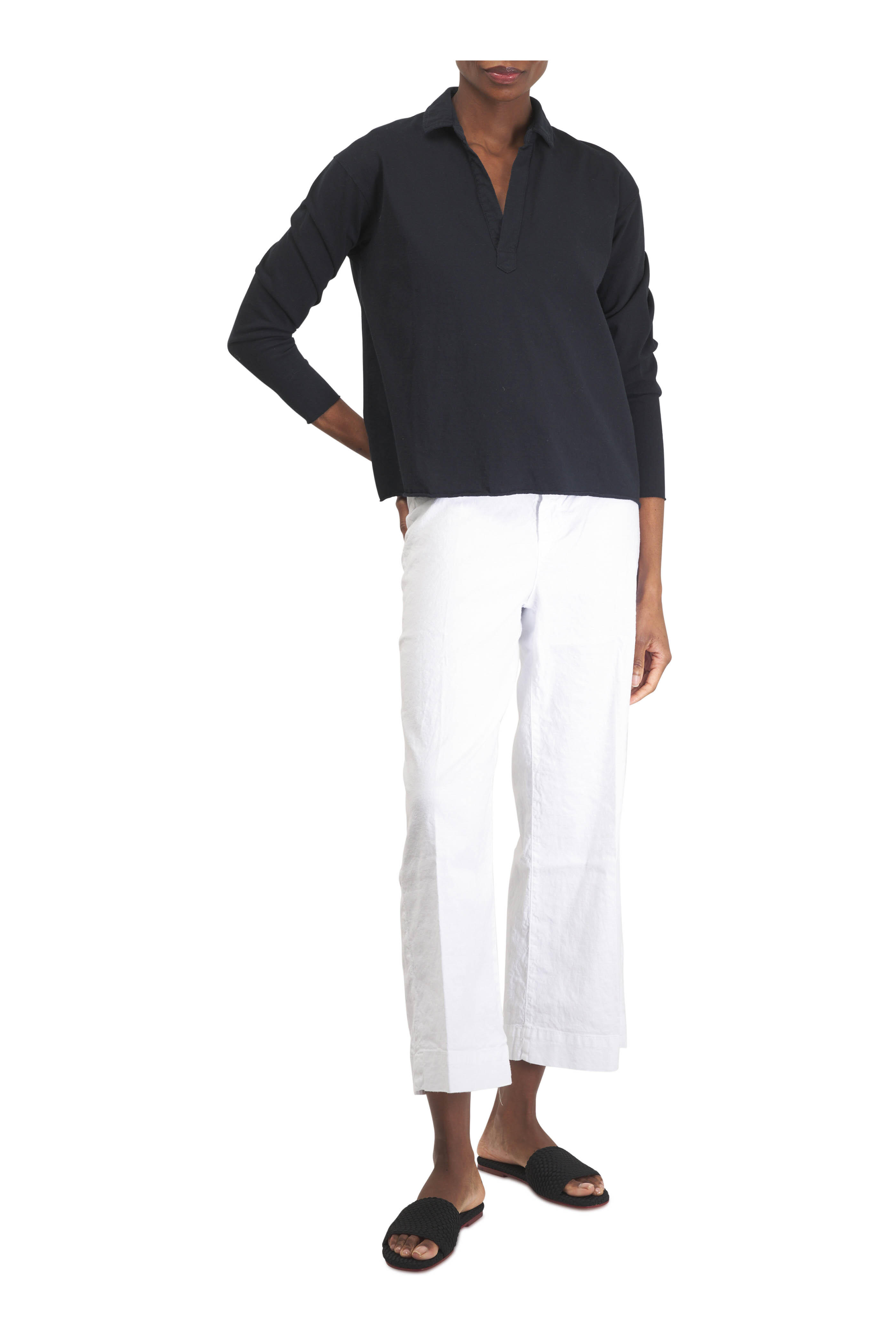 Naghedi - St. Barth's Onyx Woven Slide