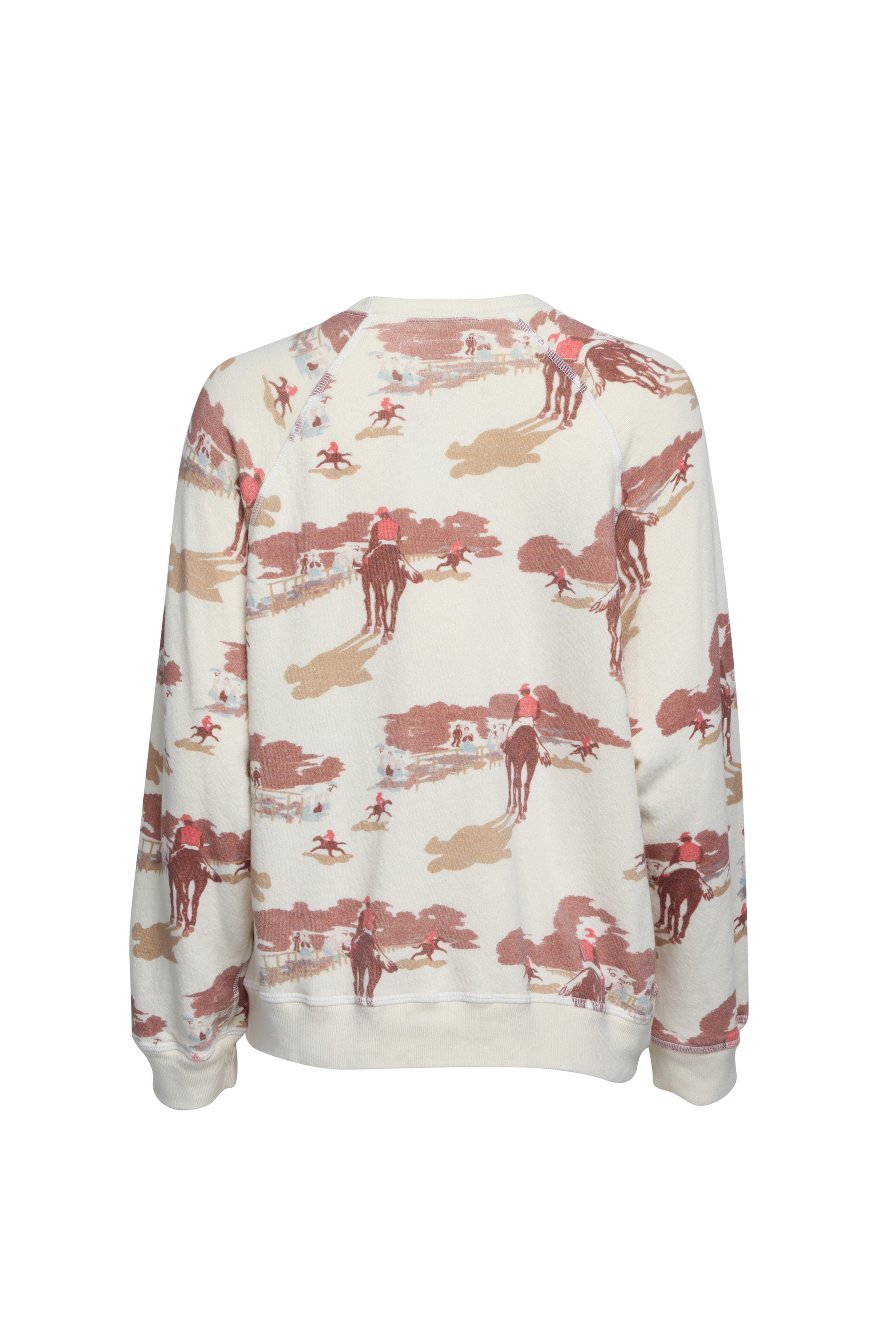 The Great - Slouch Riding Horses Print Sweatshirt