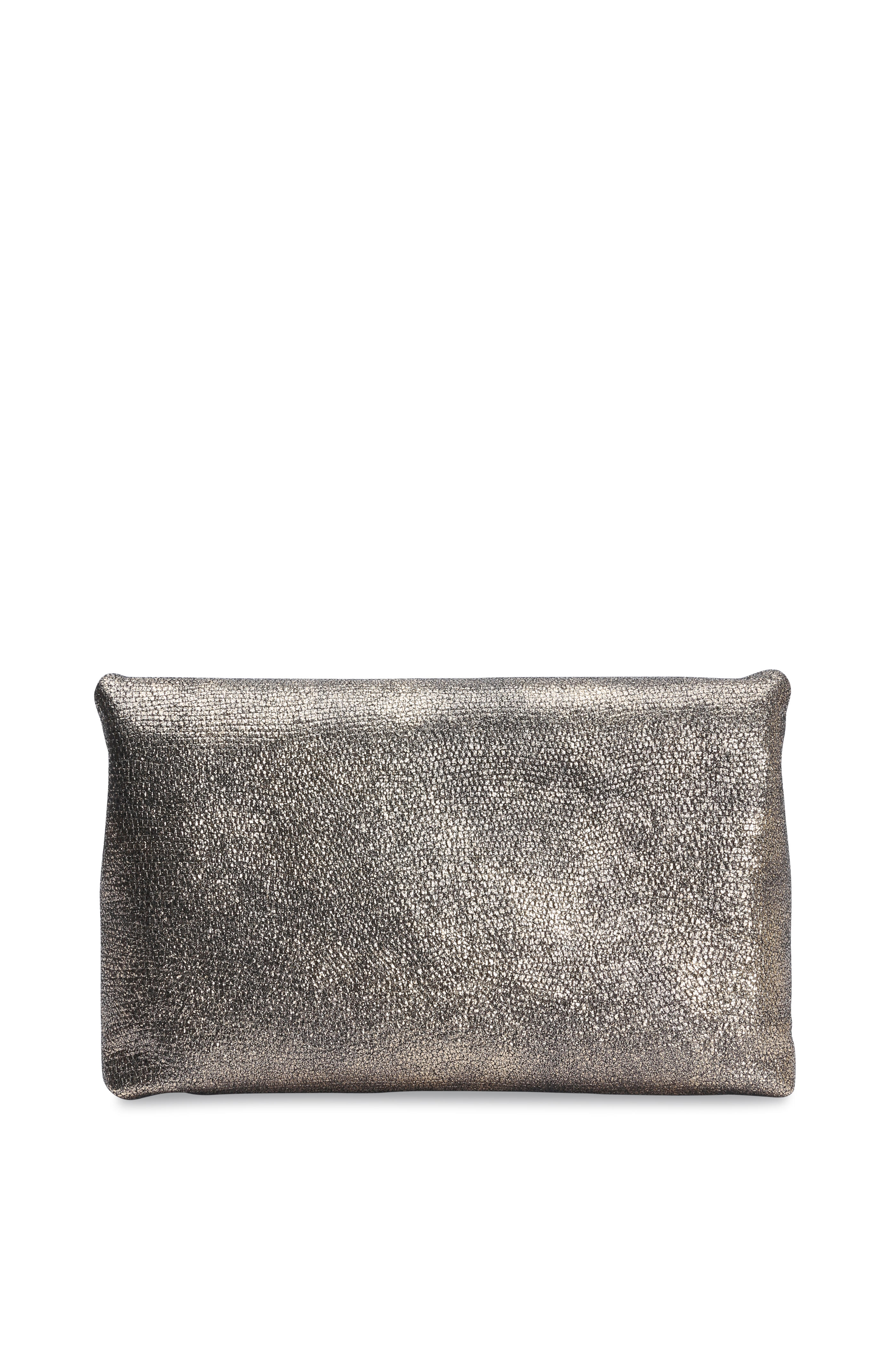 Lanvin - Mai Tai Gold Metallic Leather Envelope Clutch