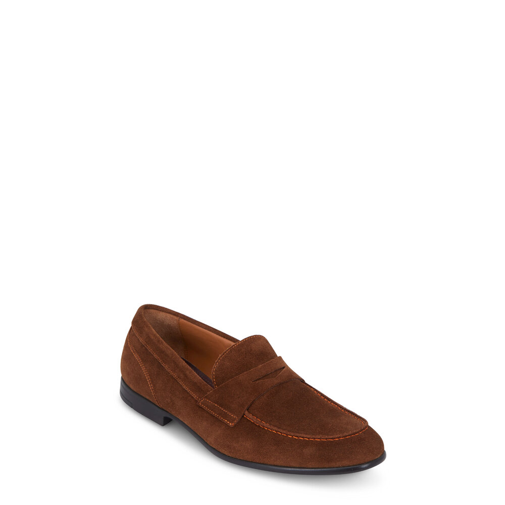 Bruno Magli Silas Cognac Suede Loafer Mitchell Stores