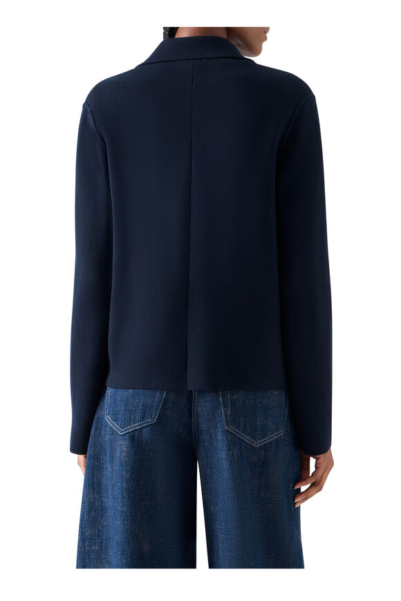 Akris Punto Milano Navy Blue Double Breasted Jacket - view 3
