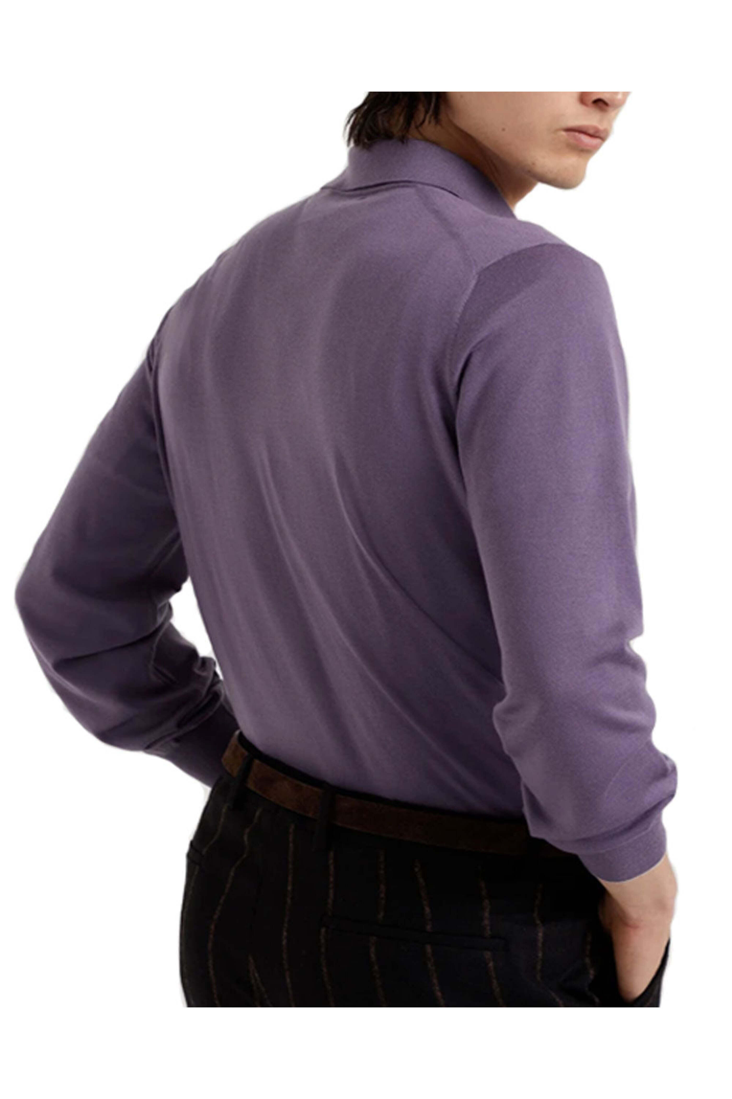 Brunello Cucinelli - Purple Knit Polo | Mitchell Stores