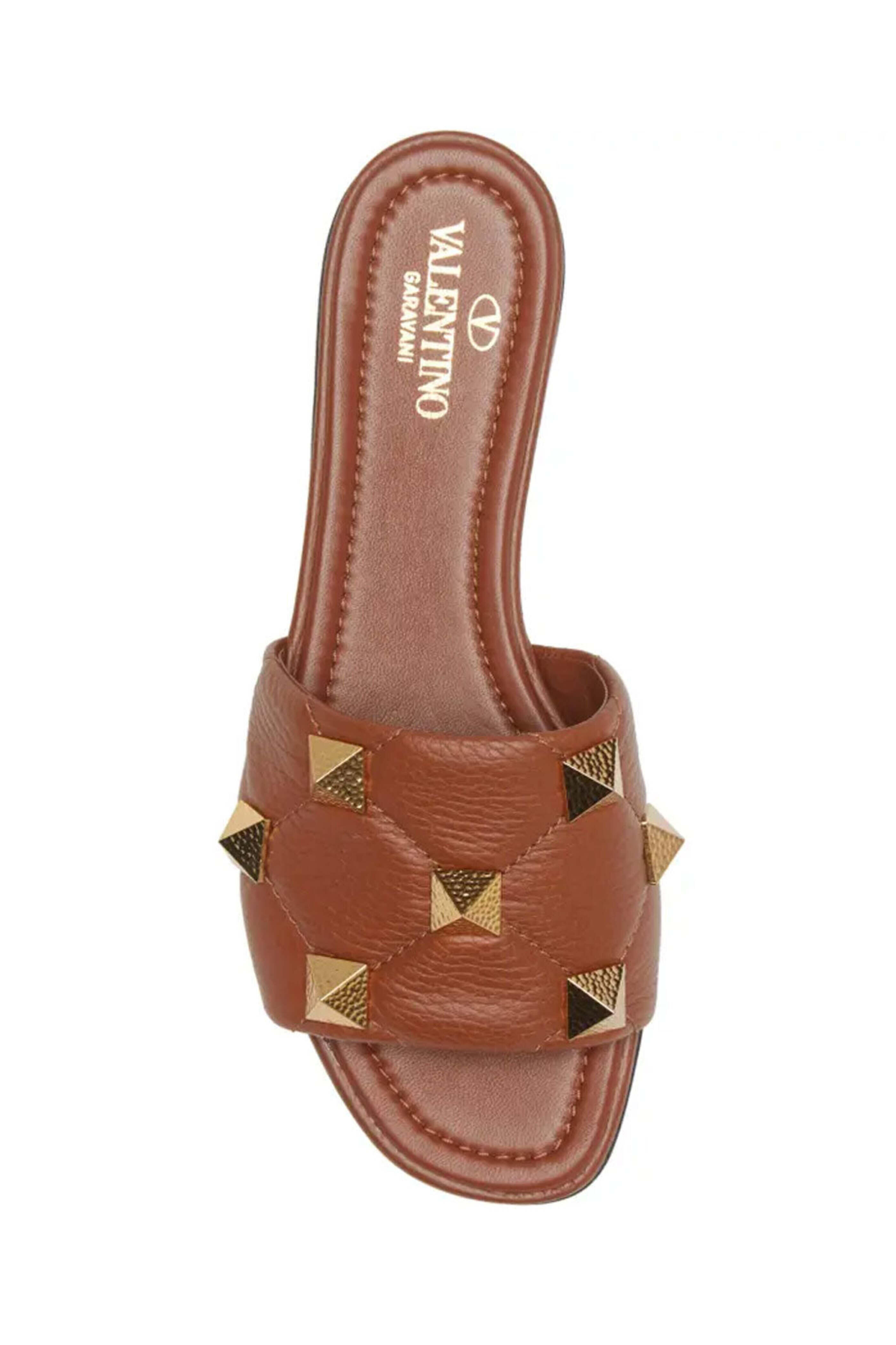 Valentino Garavani - Roman Stud Slide Sandal in Selleria