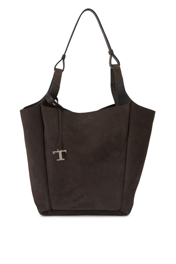 Tod's T Moro Suede Shoulder Bag