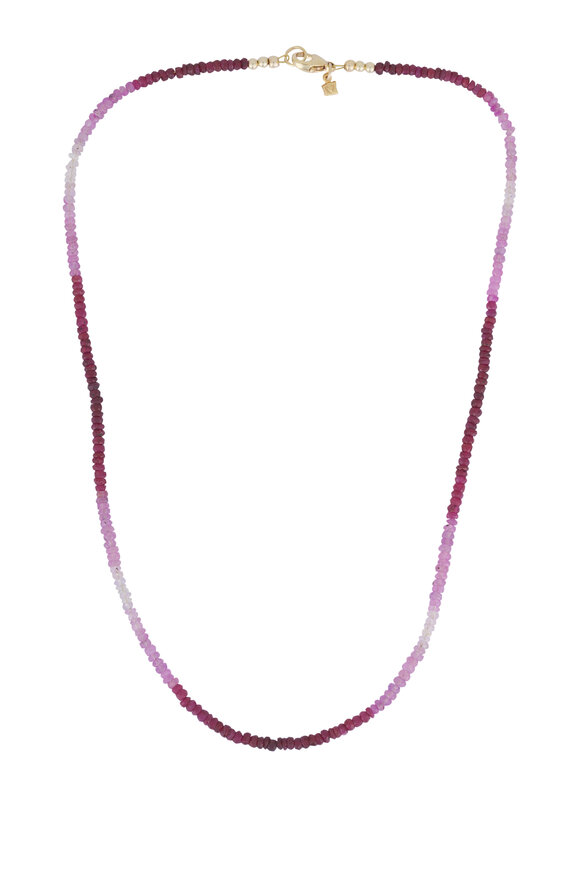 Cristina V. Pink Multi Ruby Rondelle Necklace - view 1