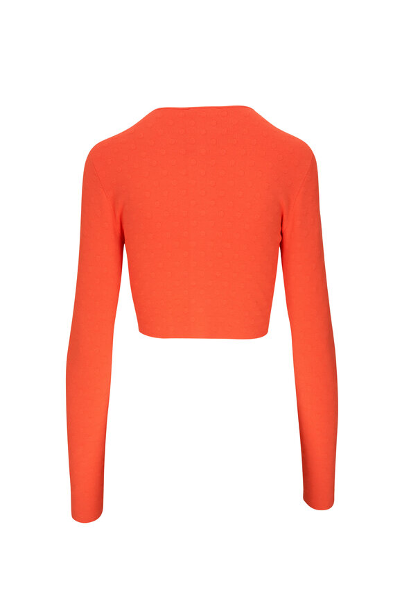 Akris Punto - Coral Intarsia Cropped Cardigan 