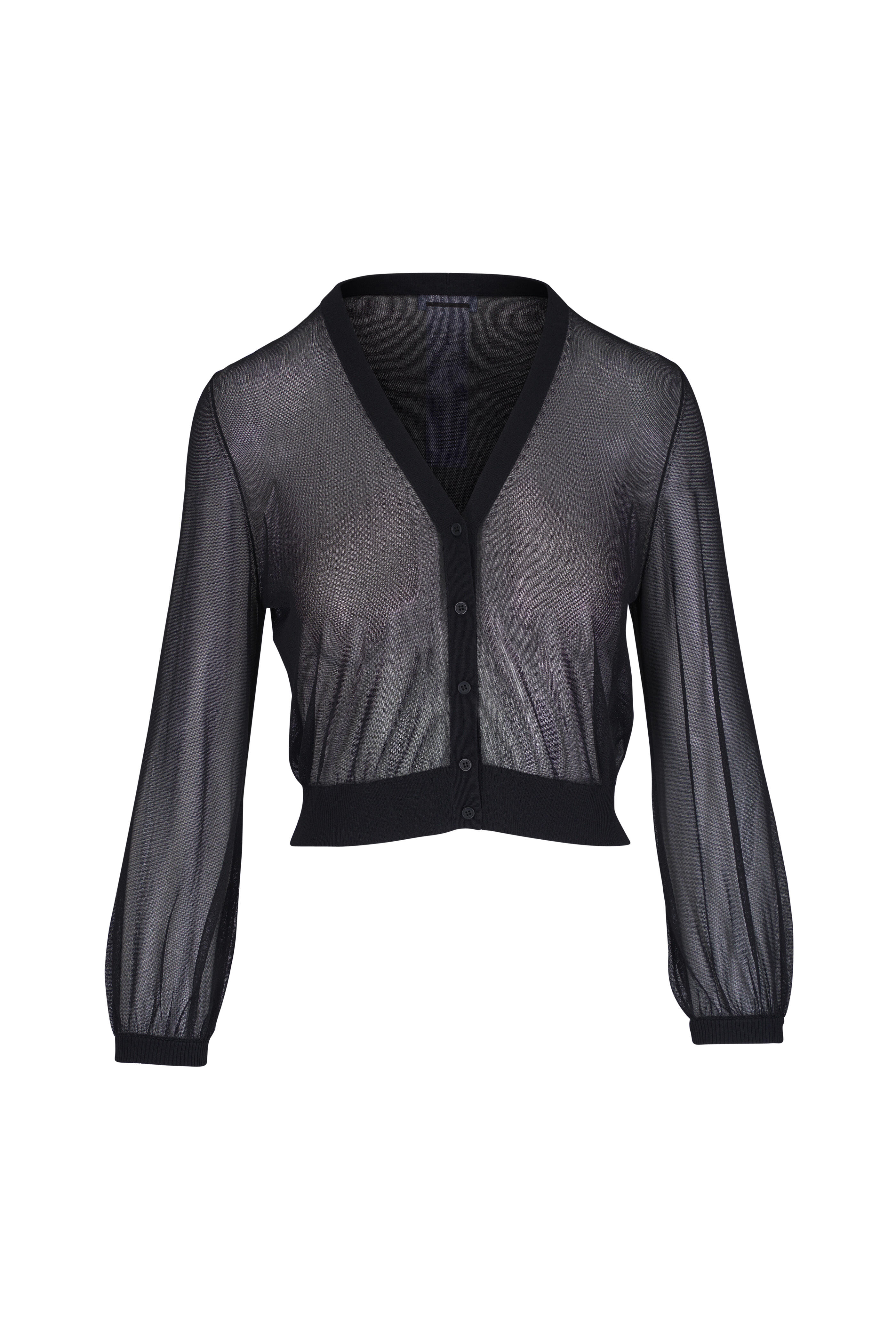 【未開封】ANDMARY Sheer ribbon cardigan Black Black butterfly-embellished cardigan Area - women - AREA