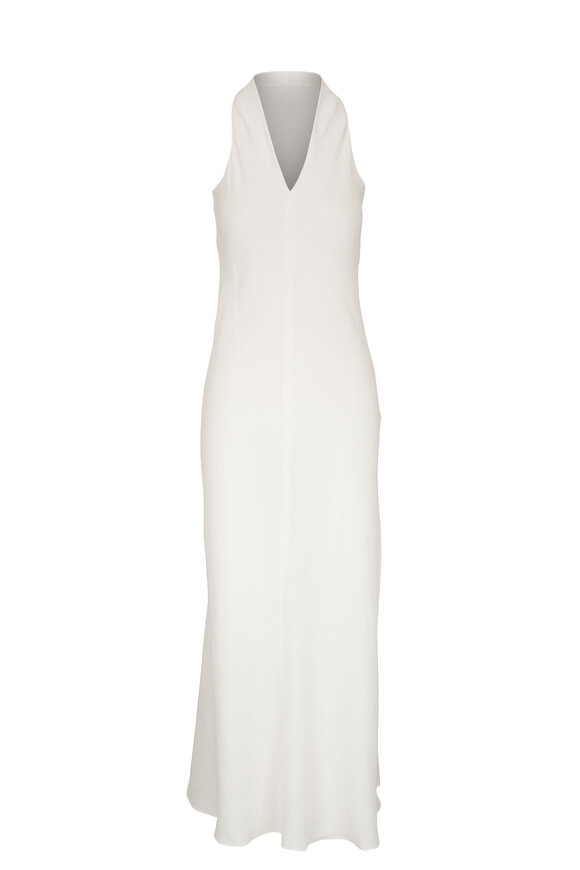 Peter Cohen - Vest Tank White Stretch Linen Maxi Dress
