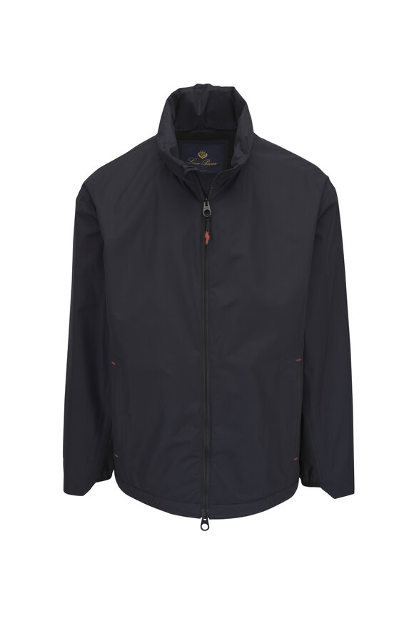 Loro Piana Mei Black & Blue Bomber Jacket