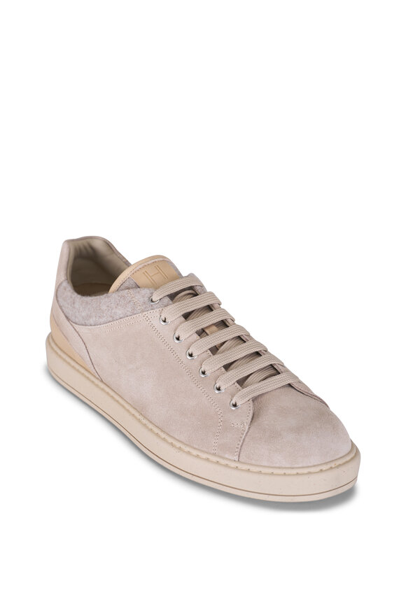 Heschung Alley Taupe Suede Sneaker