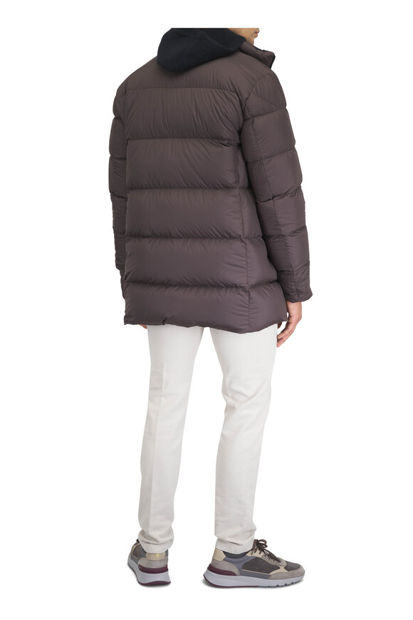 Moncler Didessa Navy & Brown Reversible Short Parka - view 6