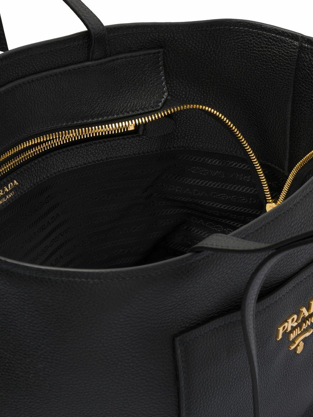 Prada - Black Leather Tote Bag