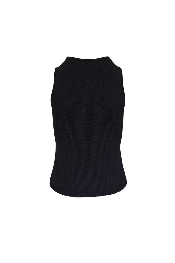 Akris Black Silk Draped Fringe Top - view 3
