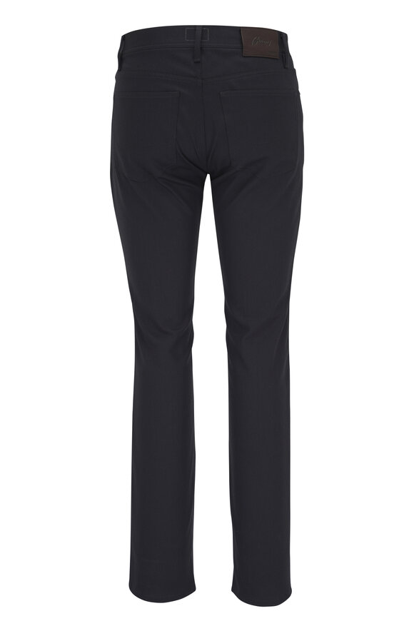 Brioni - Navy Wool & Cotton Five Pocket Pant 