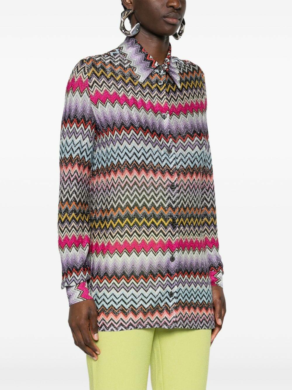 Missoni - Mulitcolor Cheveron Button Down Blouse