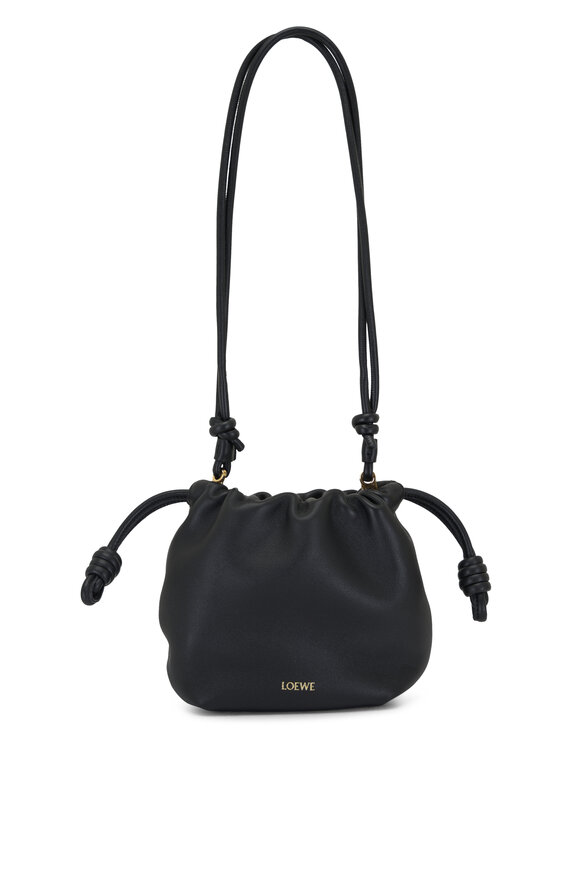 Loewe Round Flamenco Black Leather Chain Bag 