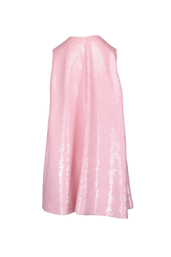 the a line dress Modest A line Off The Shoulder Pink Sequin Long Floor Length Pearls Pr –  PreppyDress